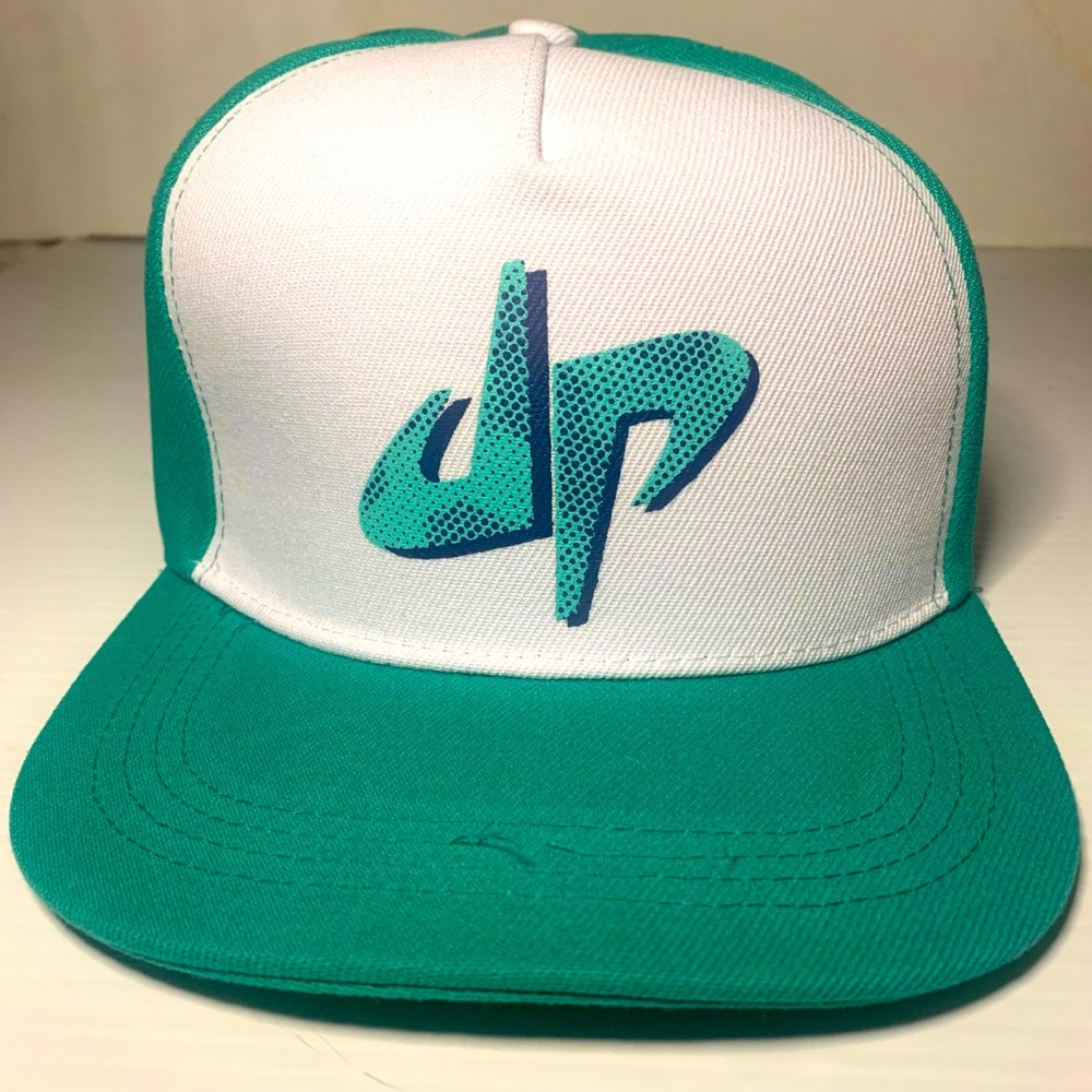 Dude Perfect Hat Cap baseball Snap Back Green white Logo Adjustable Casual Men